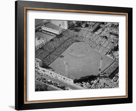 Ariels of Seals Stadium Druing Opeaning Day-Nat Farbman-Framed Photographic Print