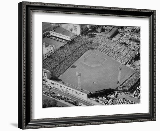 Ariels of Seals Stadium Druing Opeaning Day-Nat Farbman-Framed Photographic Print