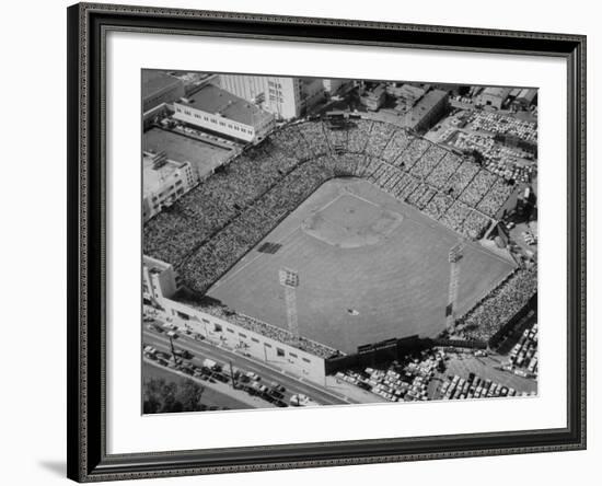 Ariels of Seals Stadium Druing Opeaning Day-Nat Farbman-Framed Photographic Print