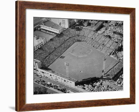 Ariels of Seals Stadium Druing Opeaning Day-Nat Farbman-Framed Photographic Print