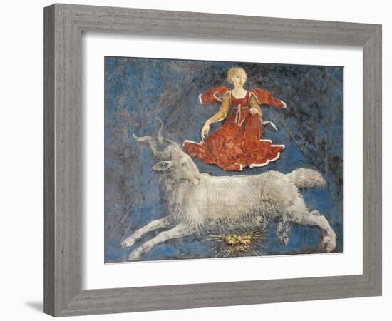 Aries and Dean, Detail from Sign of Aries, Scene from Month of March, Ca 1470-Francesco del Cossa-Framed Giclee Print