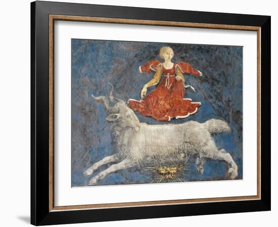 Aries and Dean, Detail from Sign of Aries, Scene from Month of March, Ca 1470-Francesco del Cossa-Framed Giclee Print