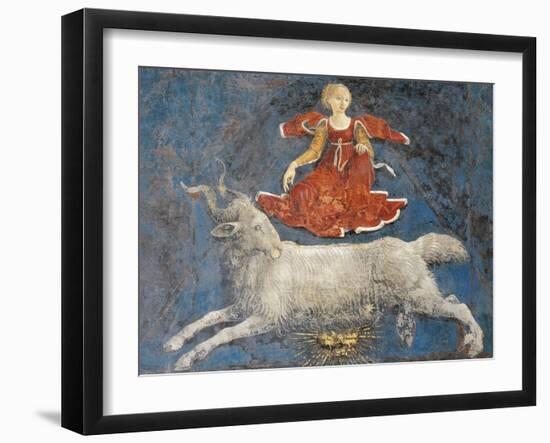 Aries and Dean, Detail from Sign of Aries, Scene from Month of March, Ca 1470-Francesco del Cossa-Framed Giclee Print