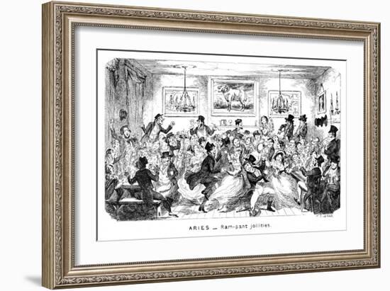 Aries - Ram-Pant Jollities, 19th Century-George Cruikshank-Framed Giclee Print