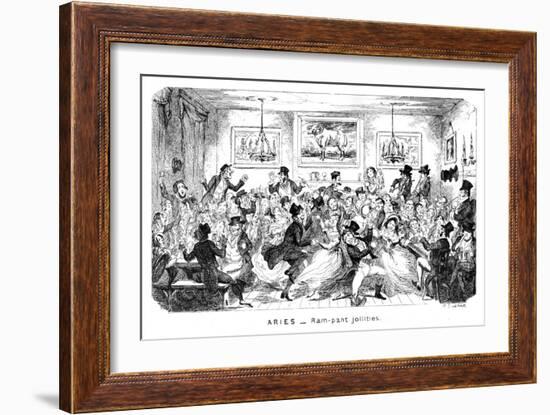 Aries - Ram-Pant Jollities, 19th Century-George Cruikshank-Framed Giclee Print