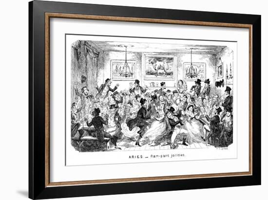 Aries - Ram-Pant Jollities, 19th Century-George Cruikshank-Framed Giclee Print