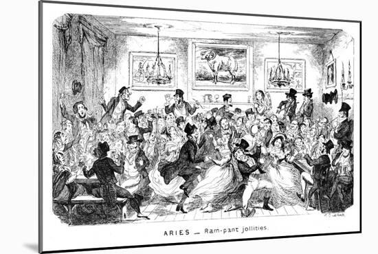 Aries - Ram-Pant Jollities, 19th Century-George Cruikshank-Mounted Giclee Print