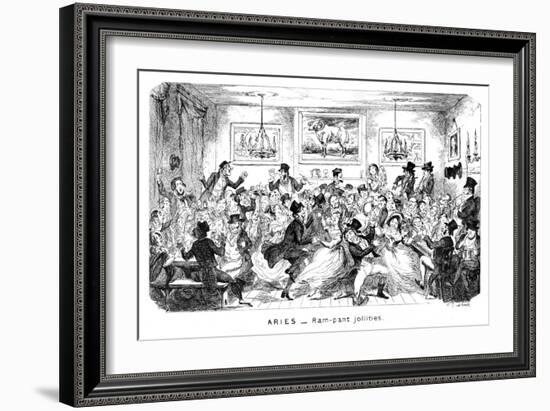 Aries - Ram-Pant Jollities, 19th Century-George Cruikshank-Framed Giclee Print