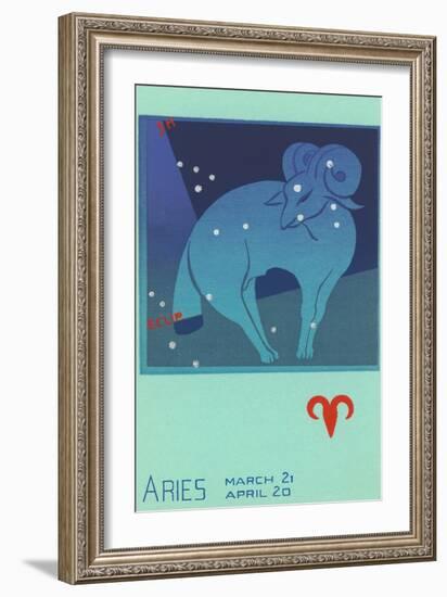 Aries, the Ram-null-Framed Art Print