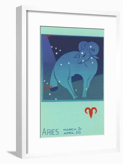 Aries, the Ram-null-Framed Art Print