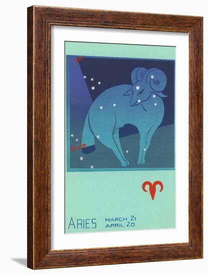 Aries, the Ram-null-Framed Art Print