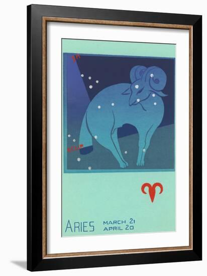 Aries, the Ram-null-Framed Art Print