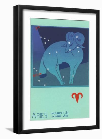 Aries, the Ram-null-Framed Art Print