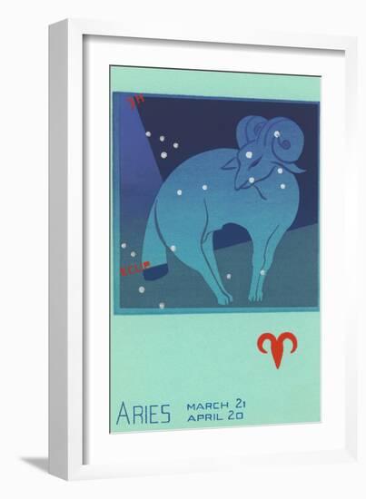 Aries, the Ram-null-Framed Art Print