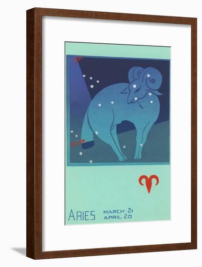 Aries, the Ram-null-Framed Art Print