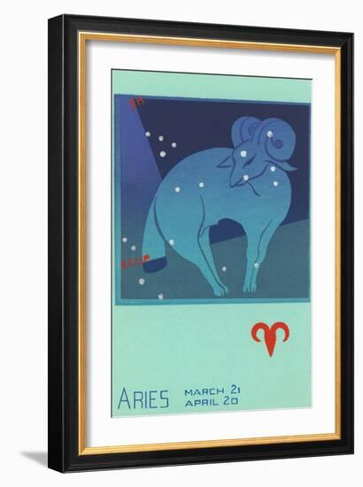 Aries, the Ram-null-Framed Art Print