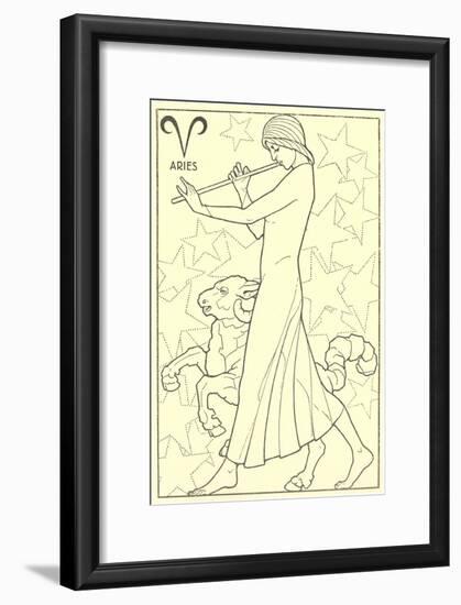 Aries, the Ram-null-Framed Art Print