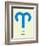 Aries Zodiac Sign Blue-NaxArt-Framed Premium Giclee Print