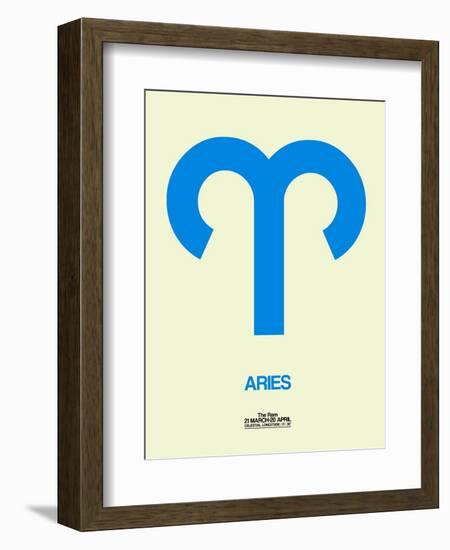 Aries Zodiac Sign Blue-NaxArt-Framed Premium Giclee Print