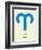 Aries Zodiac Sign Blue-NaxArt-Framed Premium Giclee Print