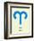 Aries Zodiac Sign Blue-NaxArt-Framed Premium Giclee Print