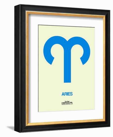 Aries Zodiac Sign Blue-NaxArt-Framed Premium Giclee Print