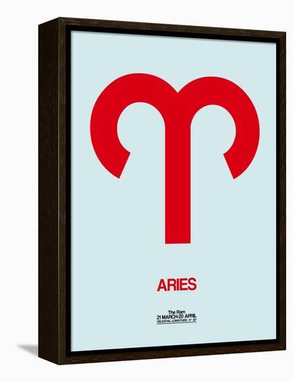 Aries Zodiac Sign Red-NaxArt-Framed Stretched Canvas