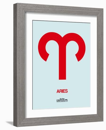 Aries Zodiac Sign Red-NaxArt-Framed Art Print