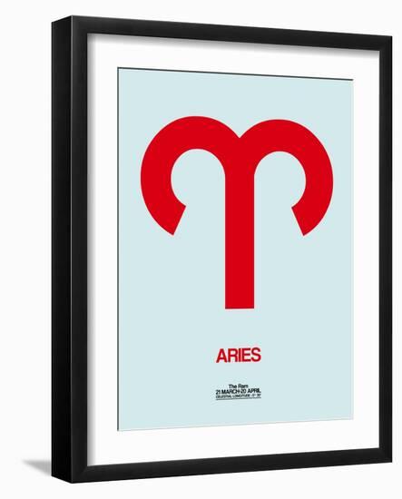 Aries Zodiac Sign Red-NaxArt-Framed Art Print