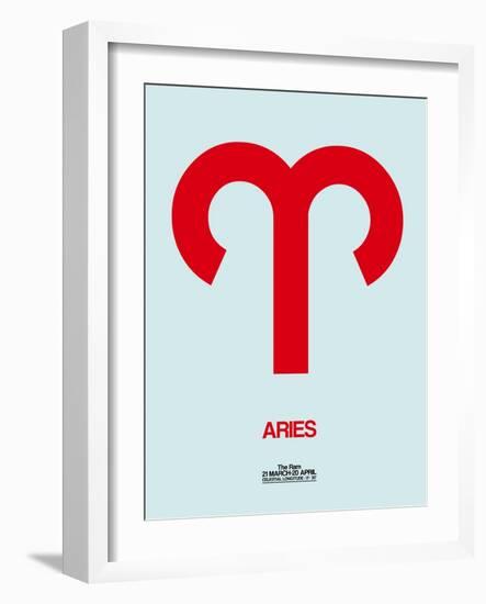 Aries Zodiac Sign Red-NaxArt-Framed Art Print