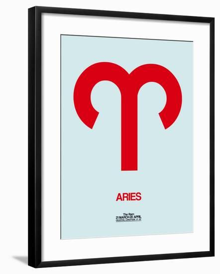 Aries Zodiac Sign Red-NaxArt-Framed Art Print