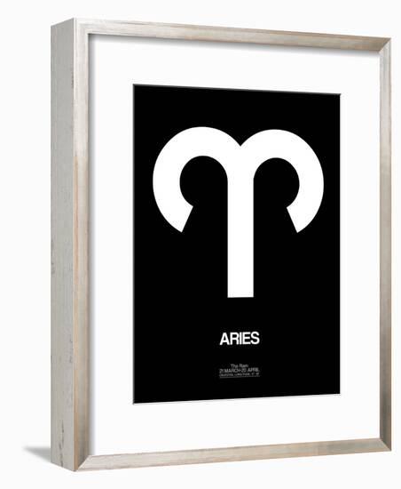 Aries Zodiac Sign White-NaxArt-Framed Art Print