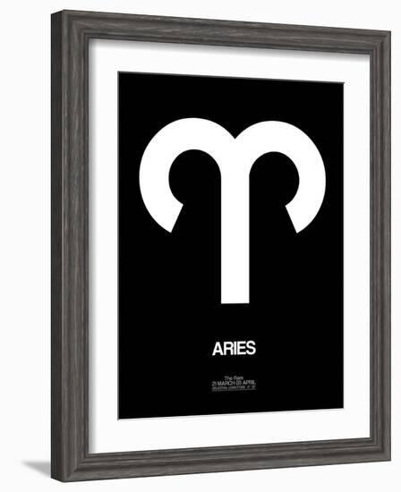 Aries Zodiac Sign White-NaxArt-Framed Art Print