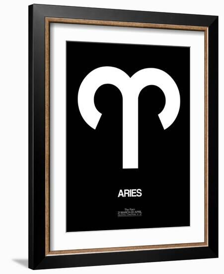 Aries Zodiac Sign White-NaxArt-Framed Art Print