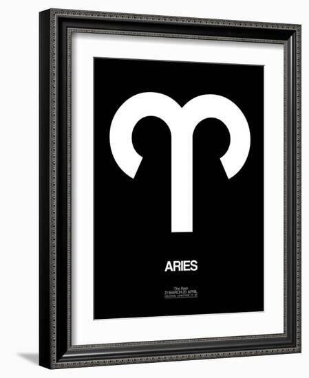 Aries Zodiac Sign White-NaxArt-Framed Art Print