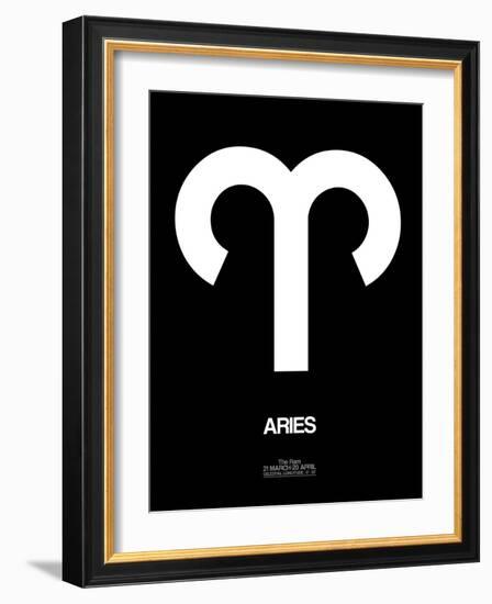 Aries Zodiac Sign White-NaxArt-Framed Art Print