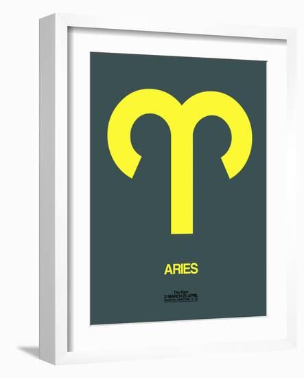 Aries Zodiac Sign Yellow-NaxArt-Framed Art Print