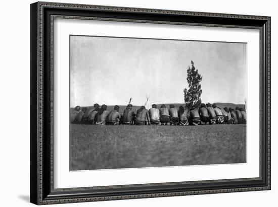 Arikara Shamans, c1908-Edward S. Curtis-Framed Giclee Print