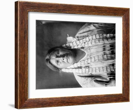 Arikara Woman Indian Native American Curtis Photograph-Lantern Press-Framed Art Print
