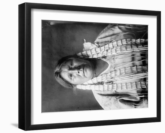 Arikara Woman Indian Native American Curtis Photograph-Lantern Press-Framed Art Print