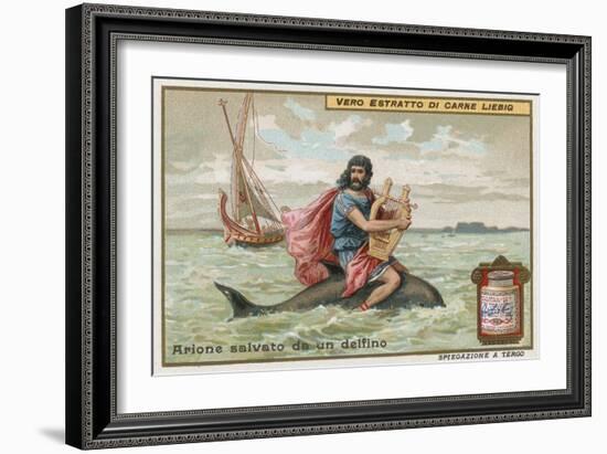 Arion and the Dolphin-European School-Framed Giclee Print