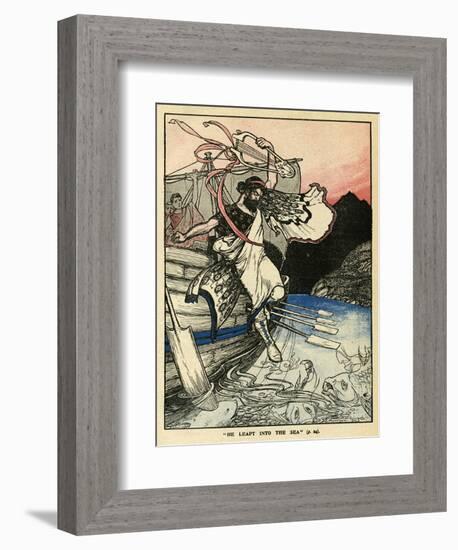 Arion of Methymna Leaping into the Sea-Arthur Rackham-Framed Premium Giclee Print