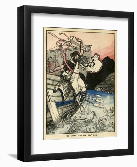 Arion of Methymna Leaping into the Sea-Arthur Rackham-Framed Premium Giclee Print