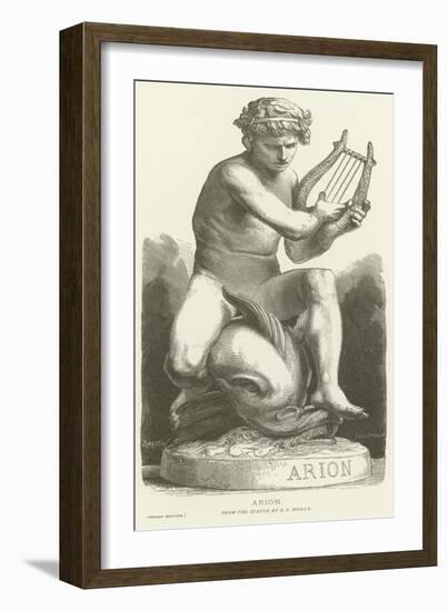 Arion Riding a Dolphin-null-Framed Giclee Print