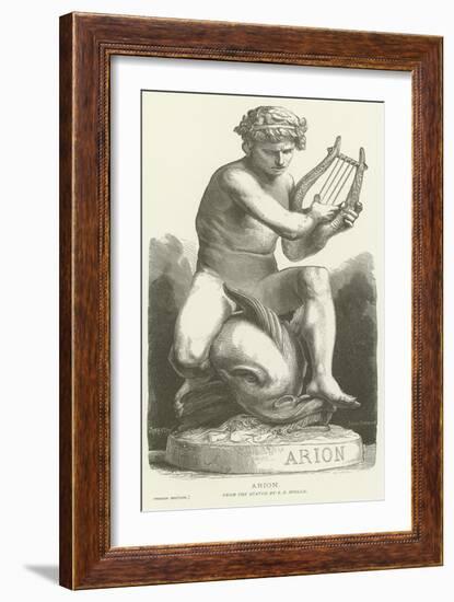 Arion Riding a Dolphin-null-Framed Giclee Print