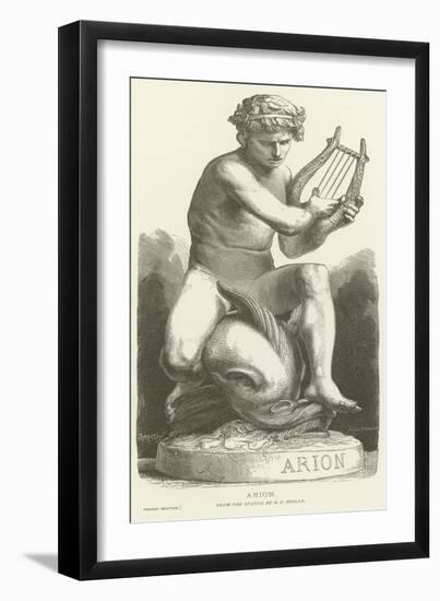 Arion Riding a Dolphin-null-Framed Giclee Print