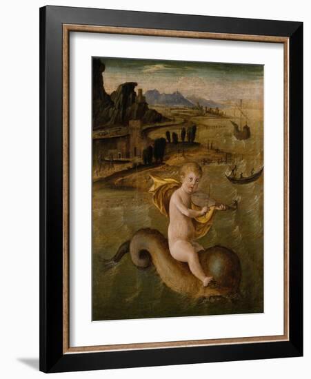 Arion Riding on a Dolphin, C.1509-10-Francesco Bianchi Ferrari-Framed Giclee Print