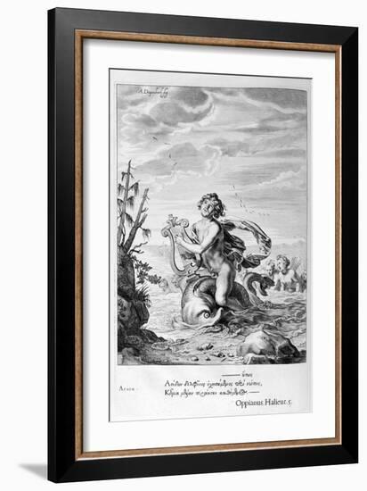 Arion Saved by a Dolphin, 1655-Michel de Marolles-Framed Giclee Print