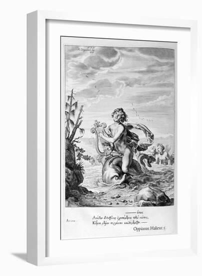 Arion Saved by a Dolphin, 1655-Michel de Marolles-Framed Giclee Print