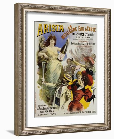 Arista Mineral Water Advertisement Poster-null-Framed Giclee Print